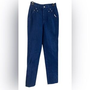 VTG Authentic Roughrider Womens Blue Jeans, High Waisted Straight Leg Pants)